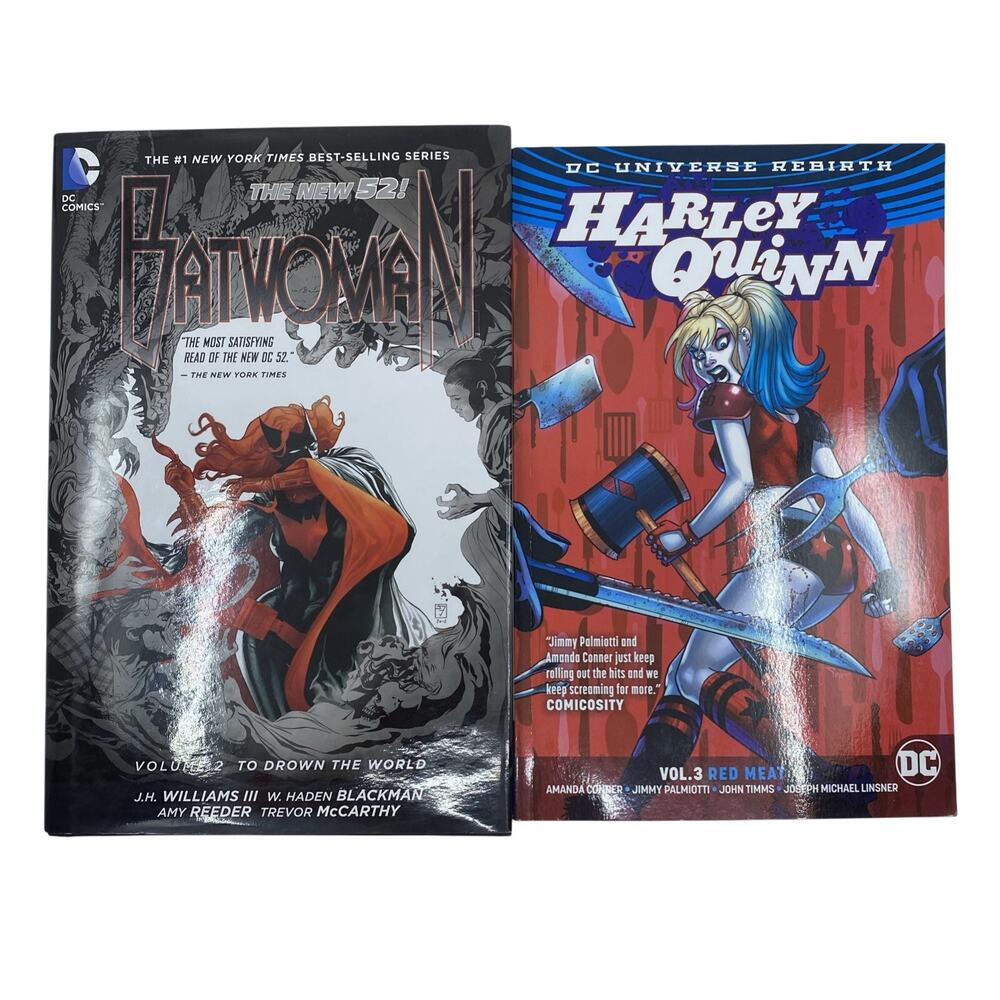 DC Comics TPB Lot Batwoman Vol 2 To Drown World Harley Quinn Vol 3 New 52
